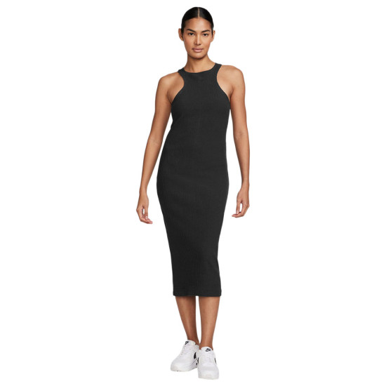Nike Γυναικείο φόρεμα Sportswear Chill Knit Ribbed Midi Dress